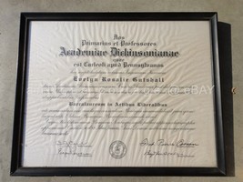 Vintage Antique Diploma In Latin Evelyn Gutshall Dickinson College Carlisle Pa - £69.59 GBP