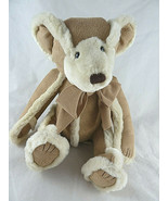 Bath And Body Works Gingerbread Bear Tan Suede Teddy Bear Plush 7&quot; Sitting - £12.60 GBP
