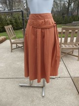 Nwot Ann Taylor Pumpkin Orange Pleated Skirt 12P - £18.10 GBP
