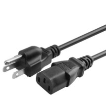 US AC Power Cord 6 Foot 3 Prong PC Laptop/Desktop/Printer/Monitors - £3.05 GBP