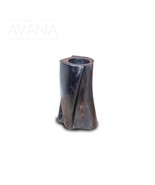 A Twisted Tale - African Ebony Wood Carved Candle Holder D6cm x H12cm - $62.43 CAD