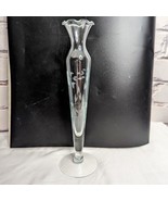 Vtg 80s Princess House Heritage Hand Blown Etched Crystal Bud Vase 10&quot; #... - £11.62 GBP