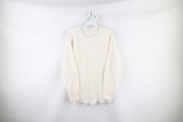 Vintage 70s Hanes Mens Medium Blank Thermal Waffle Knit Long Sleeve T-Shirt USA - £39.37 GBP