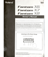 Roland Fantom X6 X7 X8 Synthesizer Keyboard Original Owner&#39;s Manual, 348... - $1,119.34 MXN