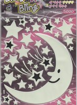 3D Glow in Dark Moon Star Craft Kindergarten Sticker 25x20 cm/10x8 inch - £3.58 GBP