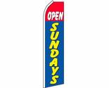Open Sundays Red/White/Blue/Yellow Swooper Super Feather Advertising Flag - £11.63 GBP