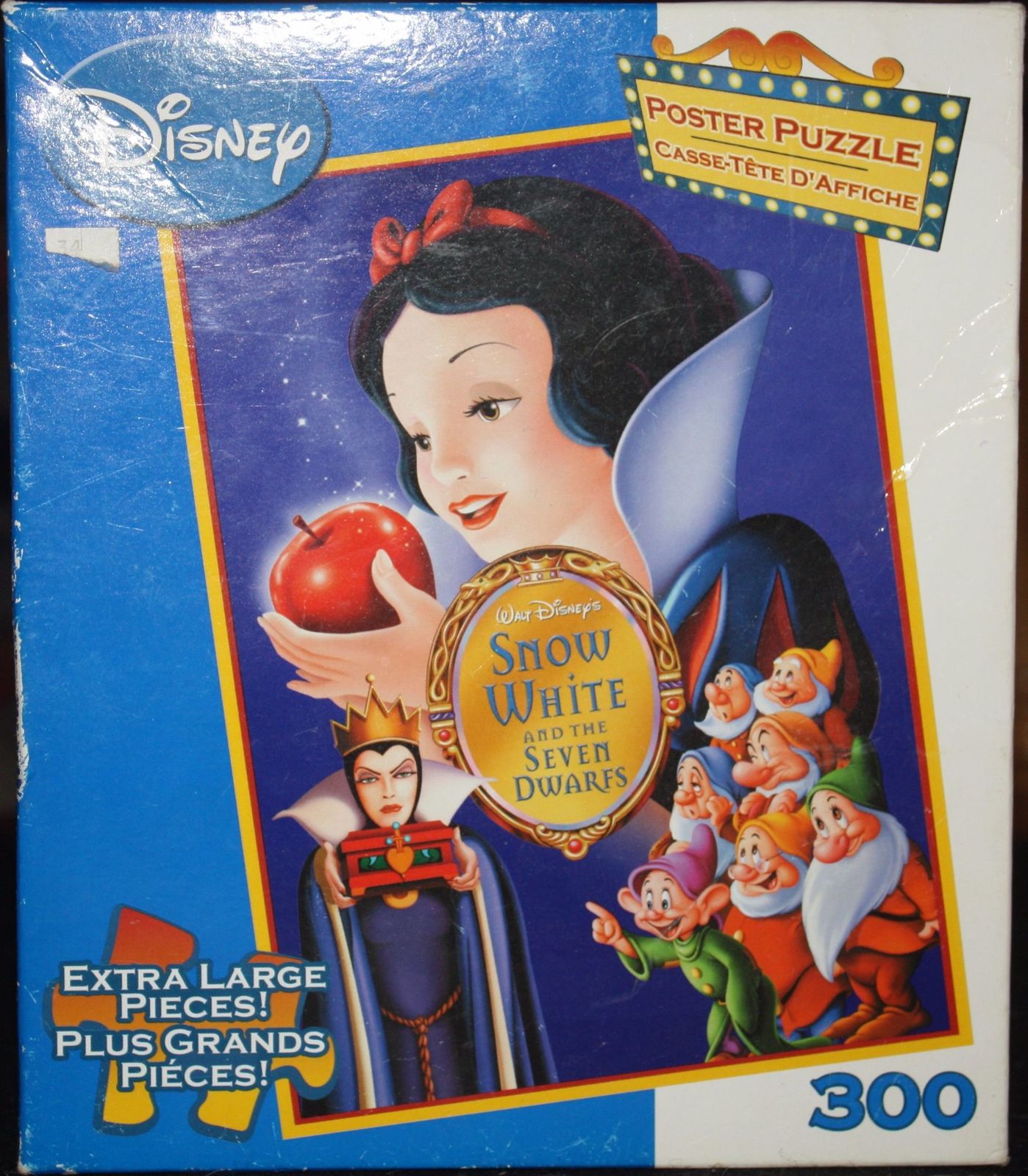 2008 MEGA Disney Snow White &amp; the Seven Dwarfs Poster 300 Piece Puzzle-C... - $10.00