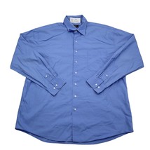 XMI Shirt Mens L Blue Long Sleeve Point Collar button Barrel Cuff Dress ... - $16.71
