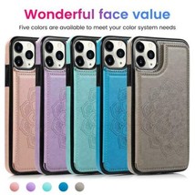 Leather Wallet Magnetic Flip Case For iPhone 13 12 11 Pro MAX XS XR X 8/7 SE2 - £41.53 GBP