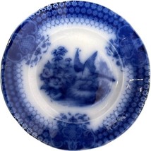 Antique Flow Blue India Staffordshire Transferware Plate Villeroy &amp; Boch 8-1/4&quot; - £36.83 GBP