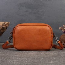 New leather cross body women&#39;s bag Simple literary shoulder bag Fashion retro Ma - £114.75 GBP