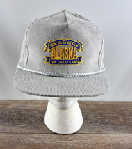 Skagway Alaska The Great Land Snapback Corduroy Baseball Hat Gray Headli... - $19.79