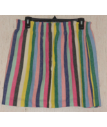 NEW WOMENS J. CREW STRIPED LINEN BLEND LINED PULL ON SKIRT W/ POCKETS  S... - €27,97 EUR