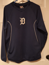 Vintage Y2K Majestic Therma Base Detroit Tigers MLB Warmup Pullover Mens Sz S - £18.28 GBP