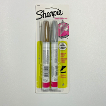 *NEW Sharpie Medium Point Oil-Based Paint Markers Set of 2 Metallic Gold Silver - £7.30 GBP