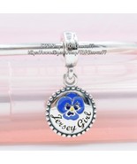 925 Sterling Silver Jersey Girl Dangle Charm With Enamel Charm  - £14.15 GBP