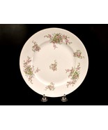 Bavarian Porcelain 7.5 inch Salad Plate, White w/Pink Petal Flowers, Gol... - $20.03 CAD