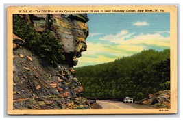 Old Man of the Canyon Chimney Corner Gouley Bridge WV  Linen Postcard R13 - $2.92