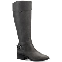 Style &amp; Co Women Knee High Riding Boots Bennon Size US 5.5M Grey Faux Leather - £27.69 GBP