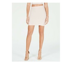 Material Girl Juniors Womens S Light Pink Lace Up Rib Knit Mini Skirt NWT AI47 - £16.89 GBP