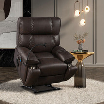 Recliner Chair with Phone Holder,Electric Power Lift Recliner Chair - Brown - £545.18 GBP