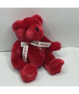 UCI Irvine Plush Super Soft Red 9&quot; Embroidered Ribbon Bow Somebody Loves... - £19.65 GBP