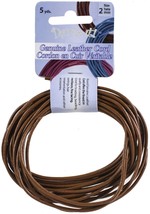 Dazzle It Genuine Leather Cord 2mm Round 5yd Brown - $816.64 MXN