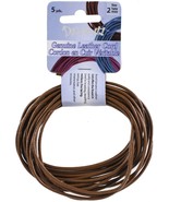 Dazzle It Genuine Leather Cord 2mm Round 5yd Brown - $816.64 MXN