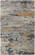 12' X 15' Gray Yellow And Blue Wool Abstract Tufted Handmade Area Rug - €1.874,13 EUR