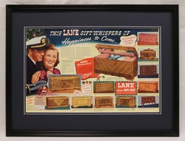 1942 Lane Cedar Hope Chest Framed ORIGINAL 18x24 Advertising Display - £71.21 GBP