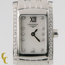 Longines Women's Stainless Steel Dolce Vita Quartz Watch Diamond Dial & Bezel - $1,509.74