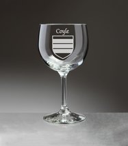 Coyle Irish Coat of Arms Red Wine Glasses - Set of 4 (Sand Etched) - £53.80 GBP