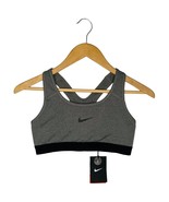 New Nike Pro Classic Medium Support Sports Bra Dry Fit Carbon Gray Womens S - $32.48 CAD