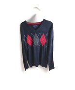 Mens U.s. Polo Association Black Argyle Pullover Size L Red/Grey Diamond... - $15.79