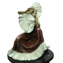 20.5&quot; 1991 Victor Gutierrez Polychromed Bronze Sculpture Number 1-15 - $3,752.10