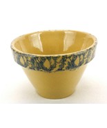 Blue Spongeware 6&quot; Bowl, Leaf Artwork, Roseville Pottery, Gerald Henn Wo... - £19.54 GBP