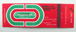 Charlie Chiapparelli&#39;s Restaurant - Towson, Maryland 20 Strike Matchbook Cover - $2.00