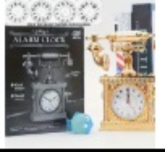 Vintage European-Style Telephone Alarm Clock - £15.81 GBP