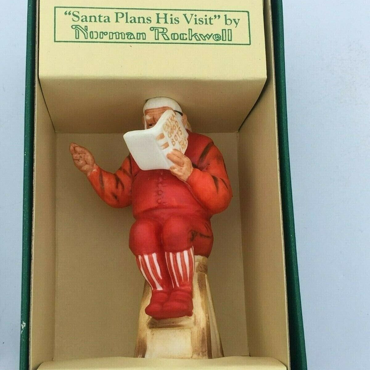 Santa Plans His Visit Norman Rockwell Christmas Tree Ornament by Gorham - 1980 - $9.90