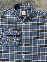 Brooks Brothers Original Polo Mens XL Madison Fit Blue Plaid 100% Cotton... - $34.99
