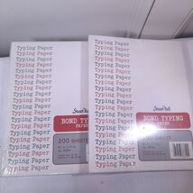 NEW Stuart Hall Bond Typing Paper 8.5x 11&quot; NO. 6060 2 Packs 200 Sheets V... - $28.00