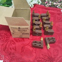 12X Vintage GE General Electric Unbreakable 3 Way Cube Tap Plug Adapter ... - $12.98