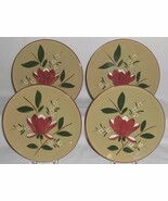 Set  (4) Stangl MAGNOLIA PATTERN Salad Plates MADE IN NEW JERSEY - $49.49