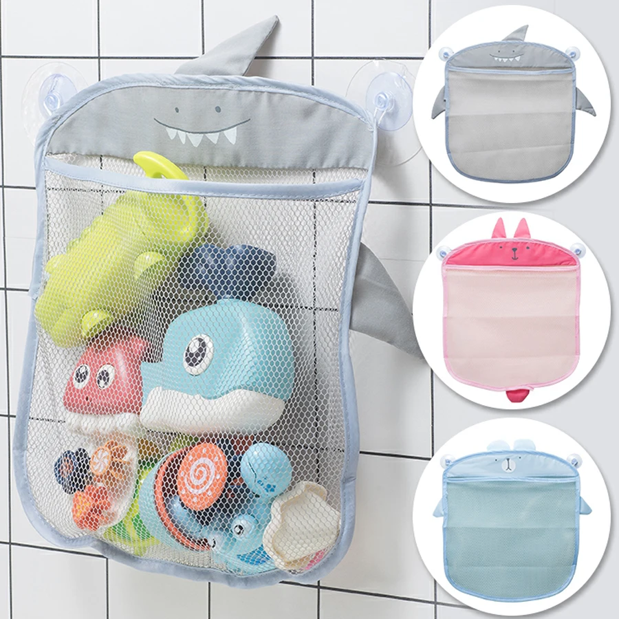 QWZ New Baby Bathroom Mesh Bag Sucker Design For Bath Toys Kids Basket C... - $9.66+
