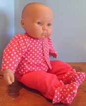 baby doll clothes 3 piece polka dot pink pajamas fits 20-22&quot; dolls - £17.27 GBP