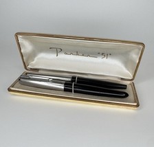Parker 51 Fountain Pen Set Vintage Box Bejeweled Black - $145.99 CAD