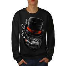 Wellcoda Monkey Mafia Smoke Mens Sweatshirt, Ape Casual Pullover Jumper - £23.86 GBP+