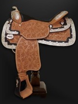 Beautiful Original Western Leather Saddle For Horses Handmade Size 12&quot; t... - £417.98 GBP