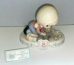 Precious Moments Growing In Grace Age 8 Blonde Girl Figurine New 154035 - £31.02 GBP