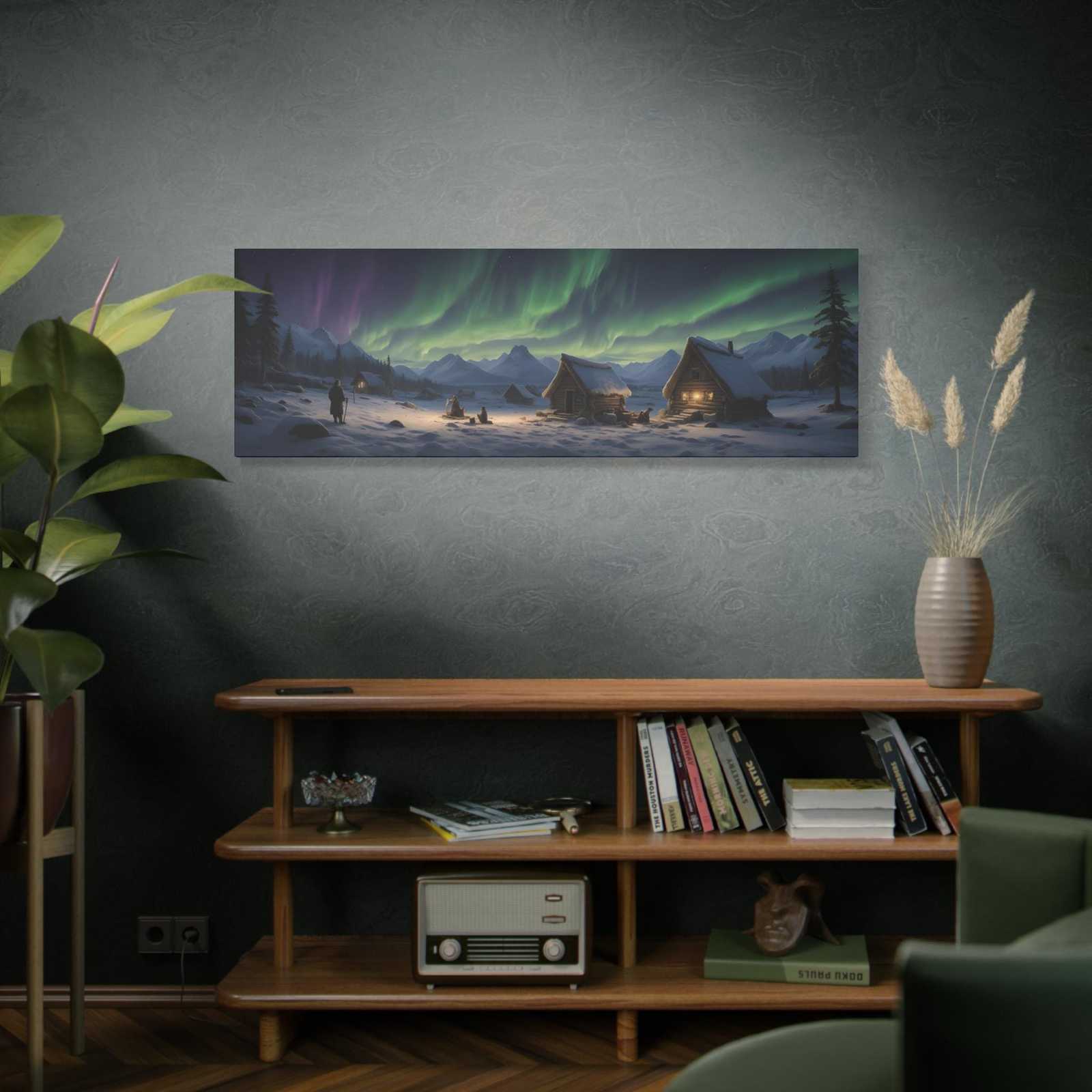 Ancient Northern Light Painting - Living room, Master bed room(60×20in)  - $224.60
